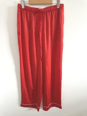 NWT Victoria's Secret Vibrant Red Satin Lounge/Pajama Pants - Medium